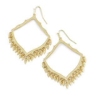 Kendra Scott Gold Lacy Dangle Earrings